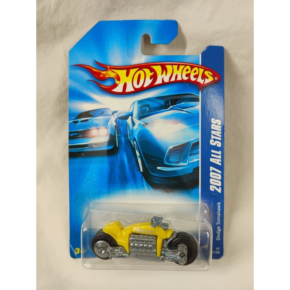 Hot Wheels 2007 All Stars Dodge Tomahawk #155 Yellow‎ Fat Tire Motorcycle